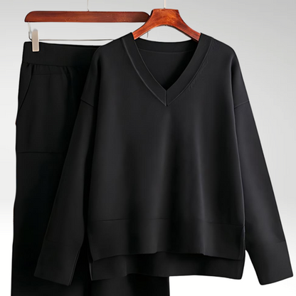 Izabela | Luksusowy dwuczęściowy zestaw z dekoltem w serek