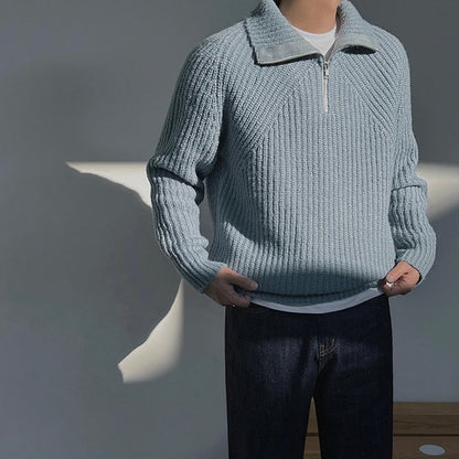 Martin | Pull Azure à quart de zip